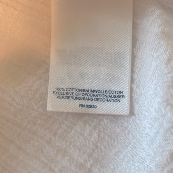 Lands End Embroidered White Gauze Swim Cover - Picture 5 of 7